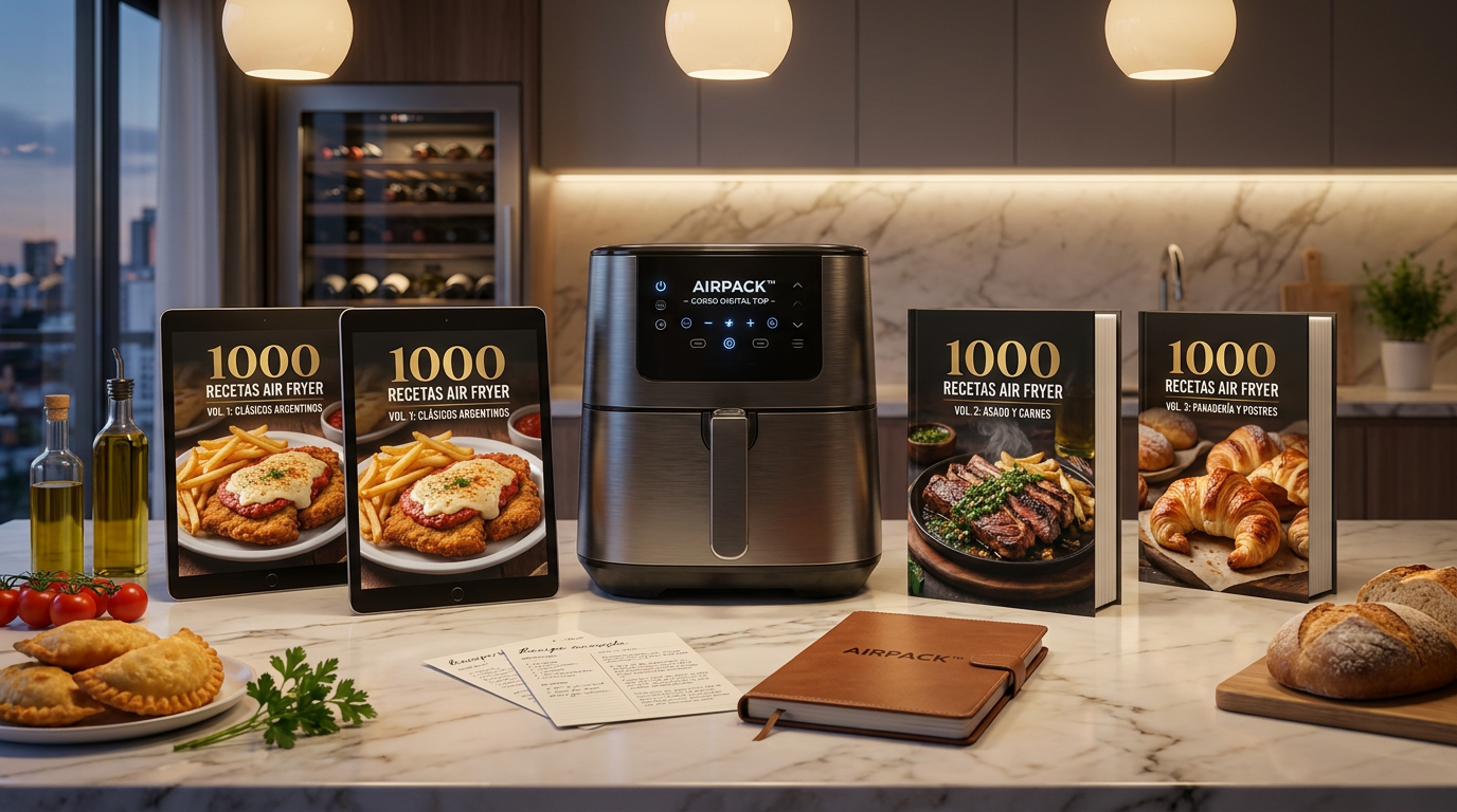 super mega pack de 1000 recetas para freidora de aire